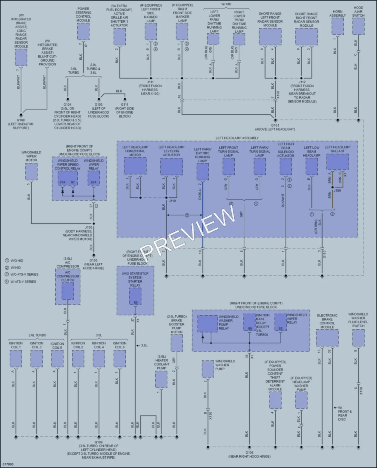 2019 Cadillac ATS Ground Distribution wiring diagram preview