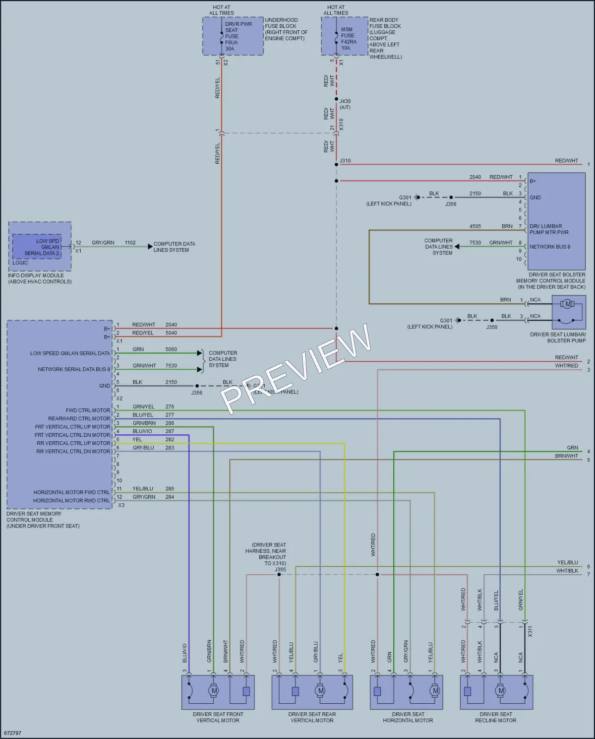 2019 Cadillac ATS Memory Systems wiring diagram preview