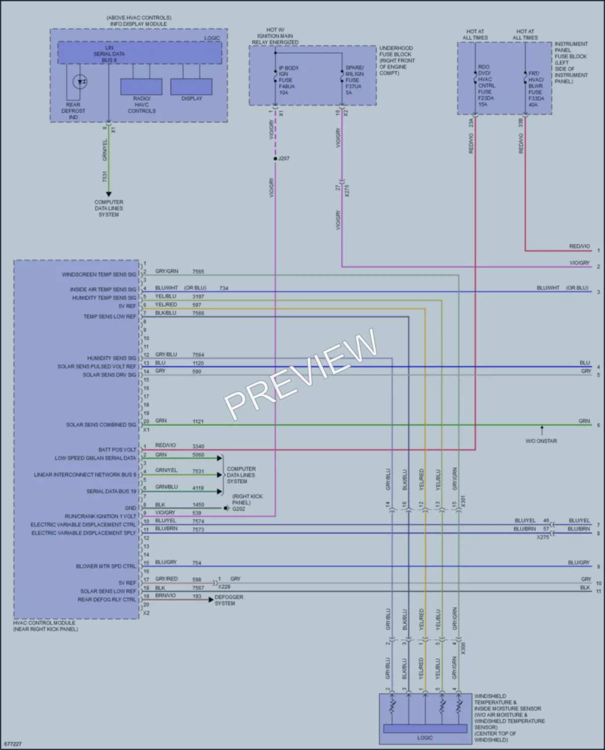 2019 Cadillac ATSV Air Conditioning wiring diagram preview