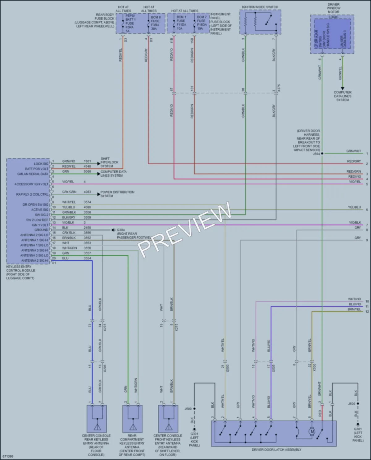 2019 Cadillac ATSV Anti Theft wiring diagram preview