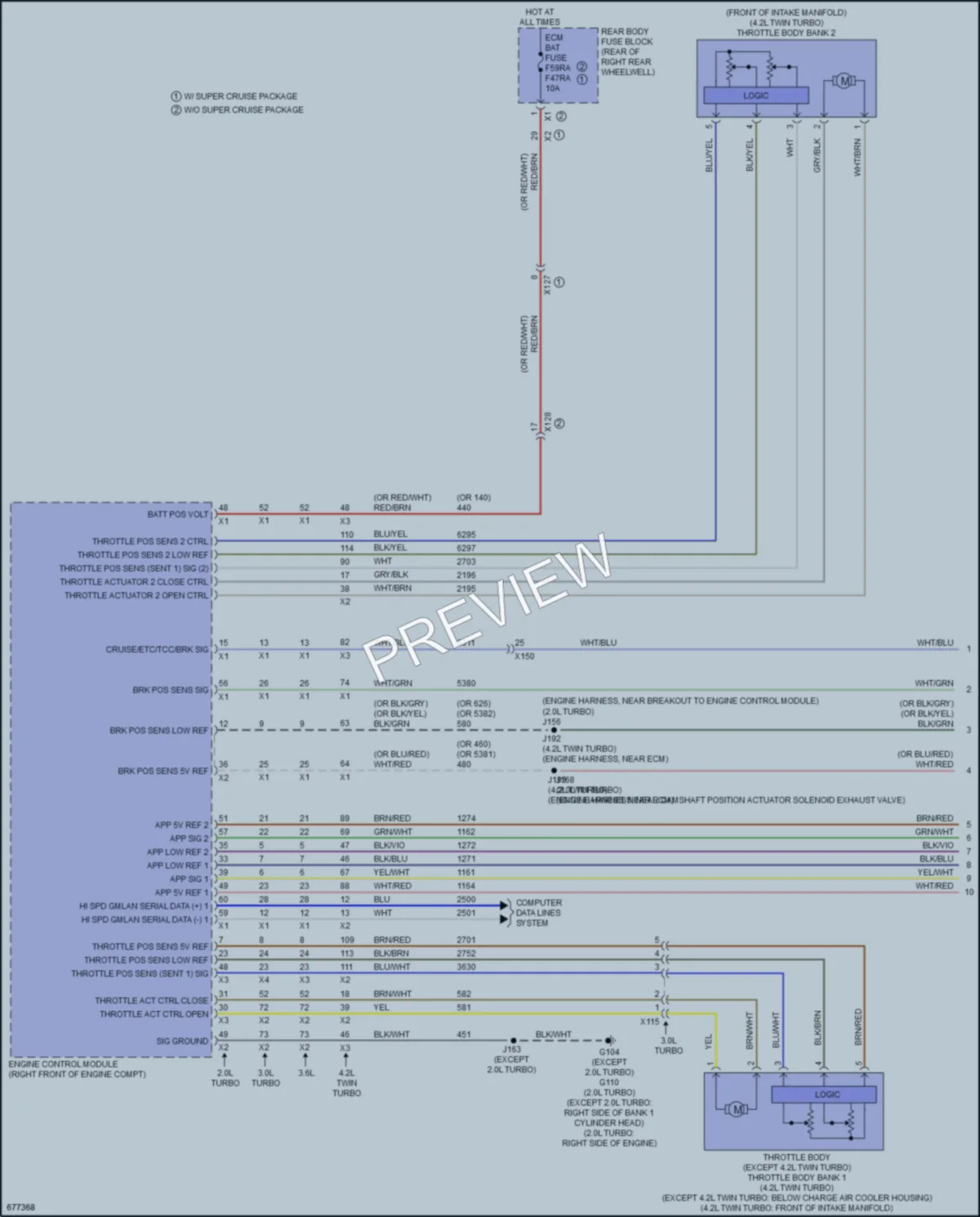 2019 Cadillac CT6 Cruise Control wiring diagram preview