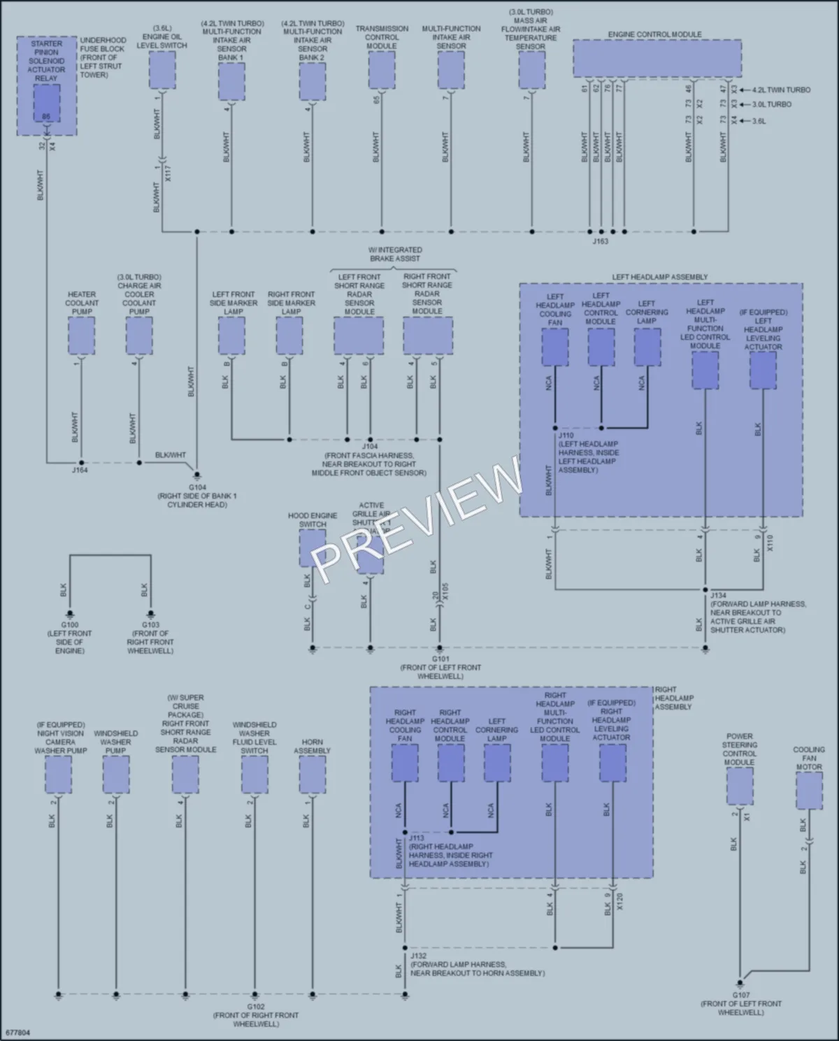 2019 Cadillac CT6 Ground Distribution wiring diagram preview