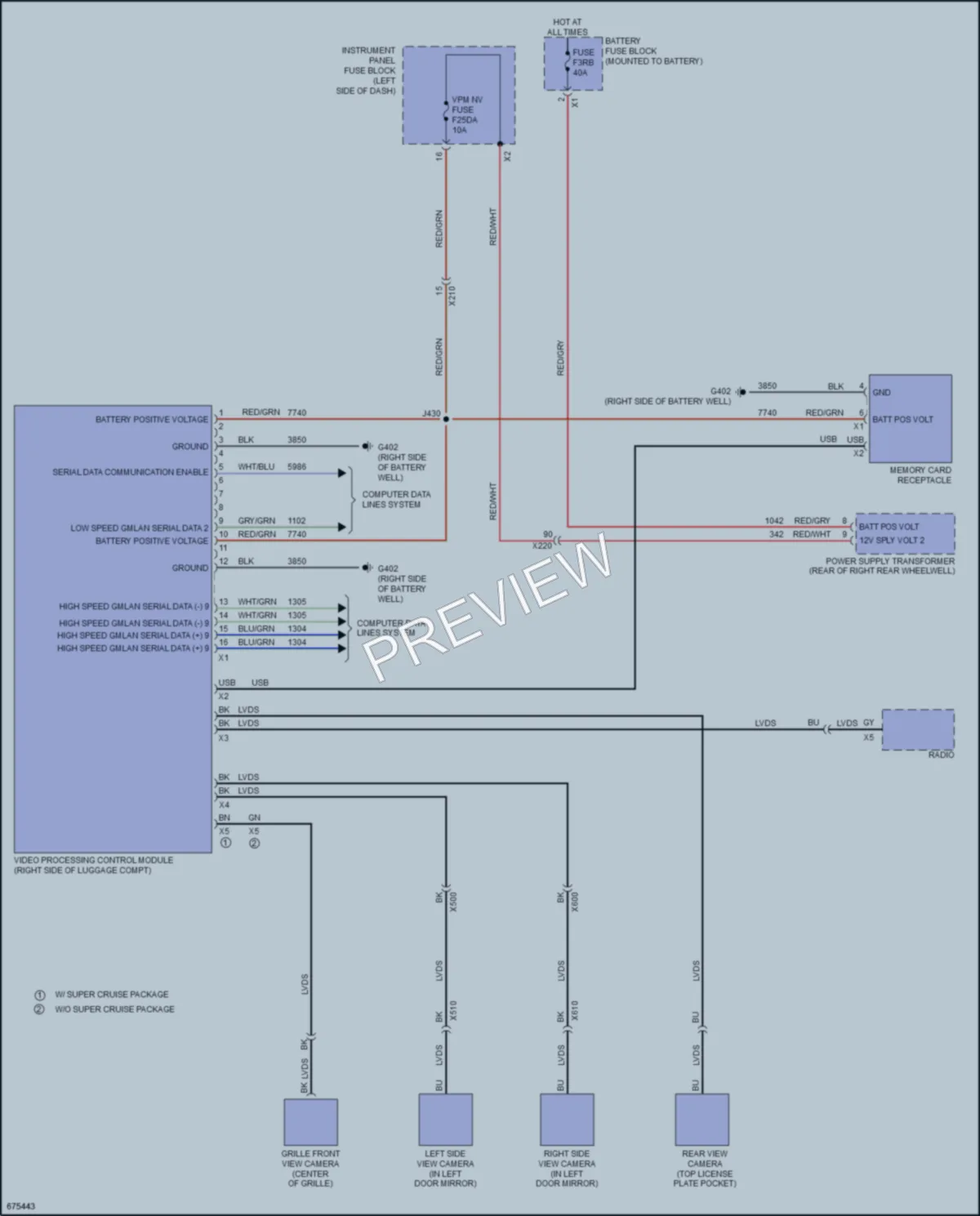 2019 Cadillac CT6 Navigation wiring diagram preview