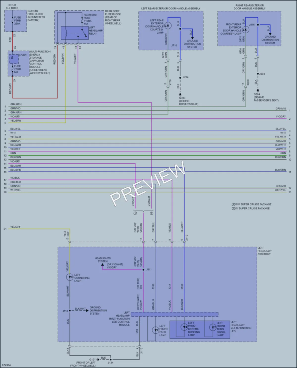2019 Cadillac CT6V Exterior Lights wiring diagram preview