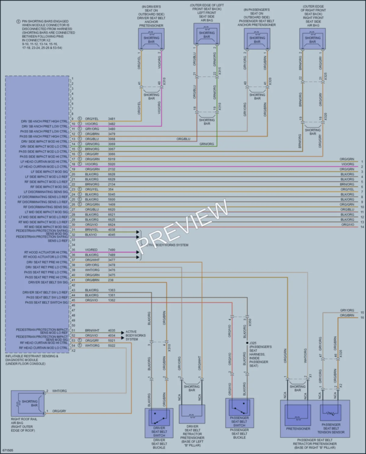 2019 Cadillac CT6V Supplemental Restraints wiring diagram preview