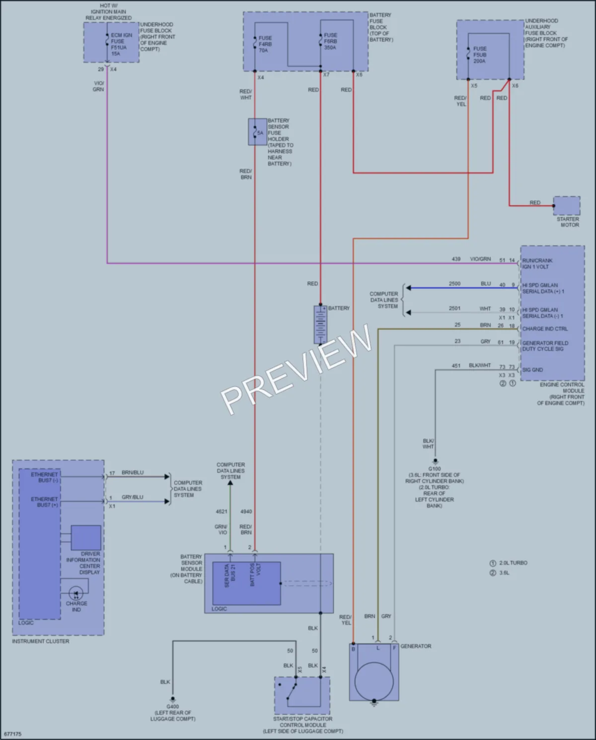 2019 Cadillac CTS Starting Charging wiring diagram preview