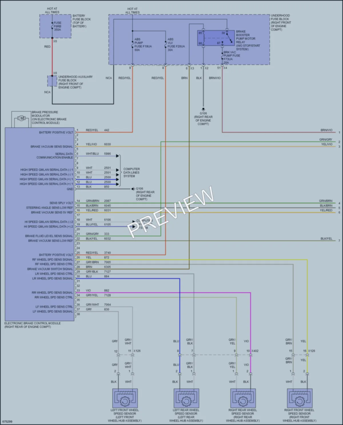 2019 Cadillac CTSV Anti Lock Brakes wiring diagram preview
