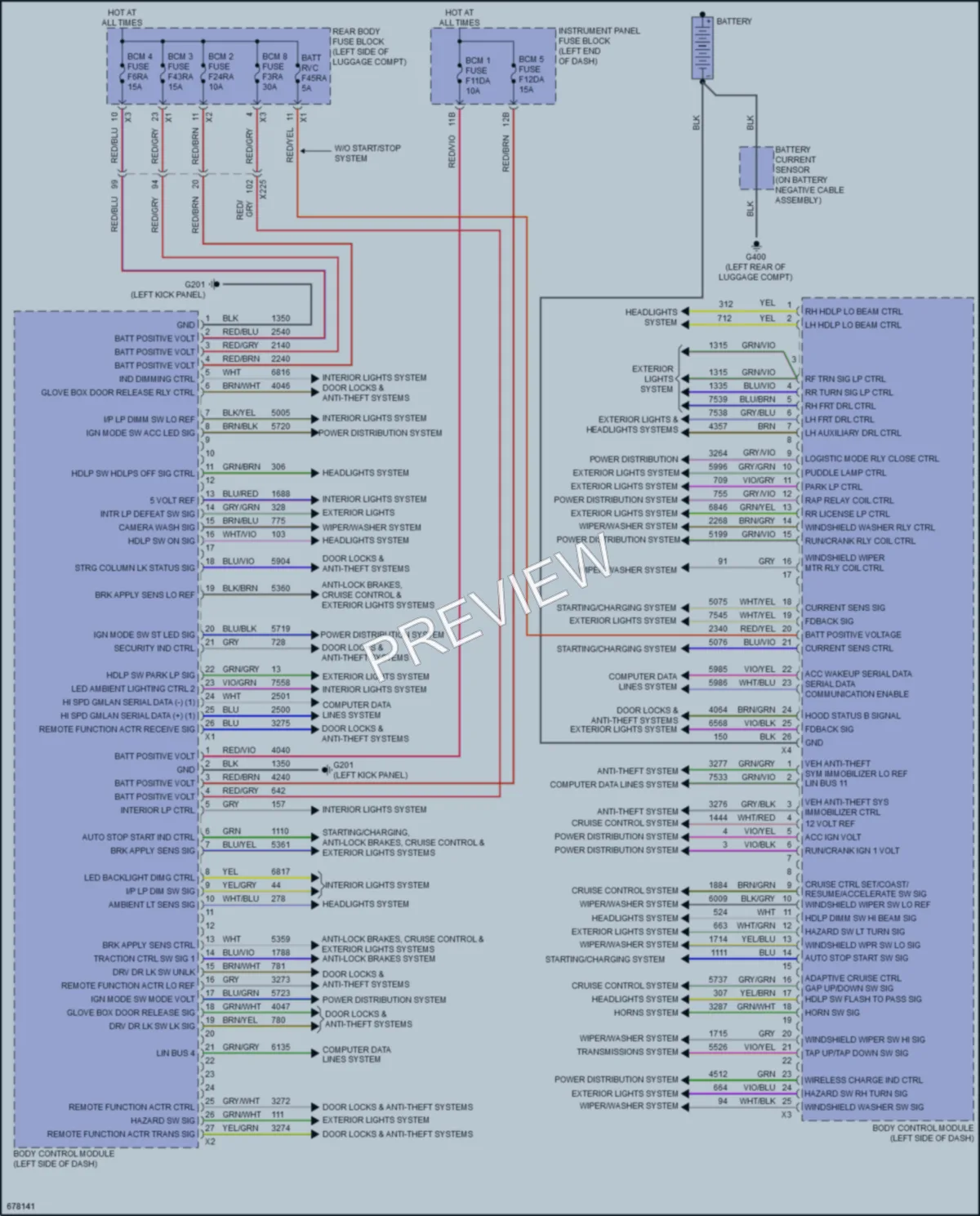 2019 Cadillac CTSV Body Control Modules wiring diagram preview