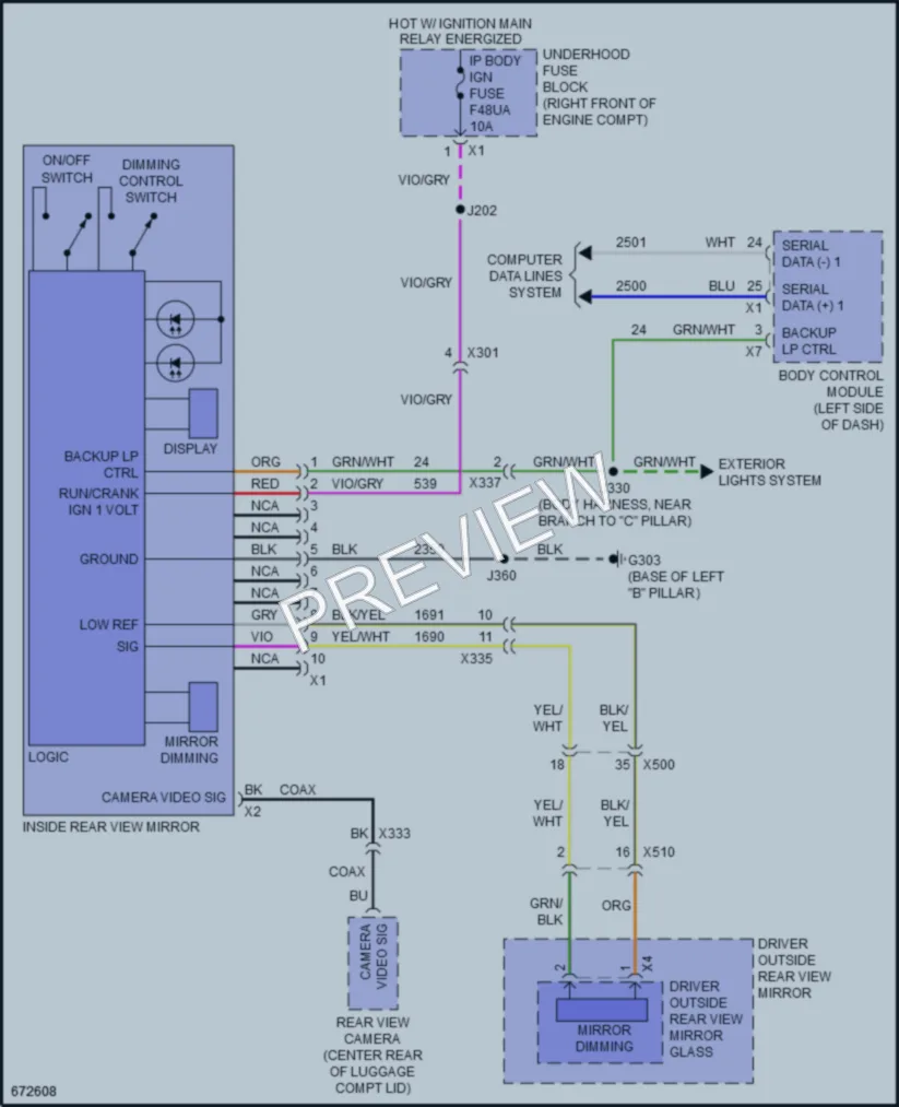 2019 Cadillac CTSV Power Mirrors wiring diagram preview
