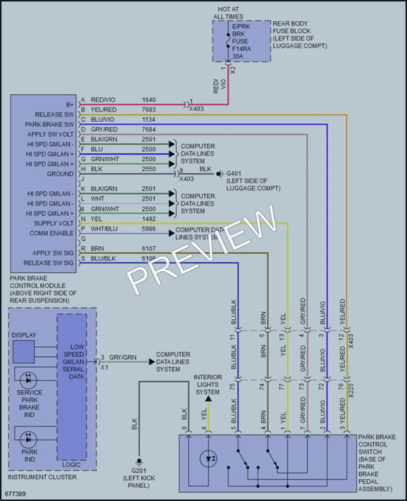 2019 Cadillac CTSV Shift Interlock wiring diagram preview