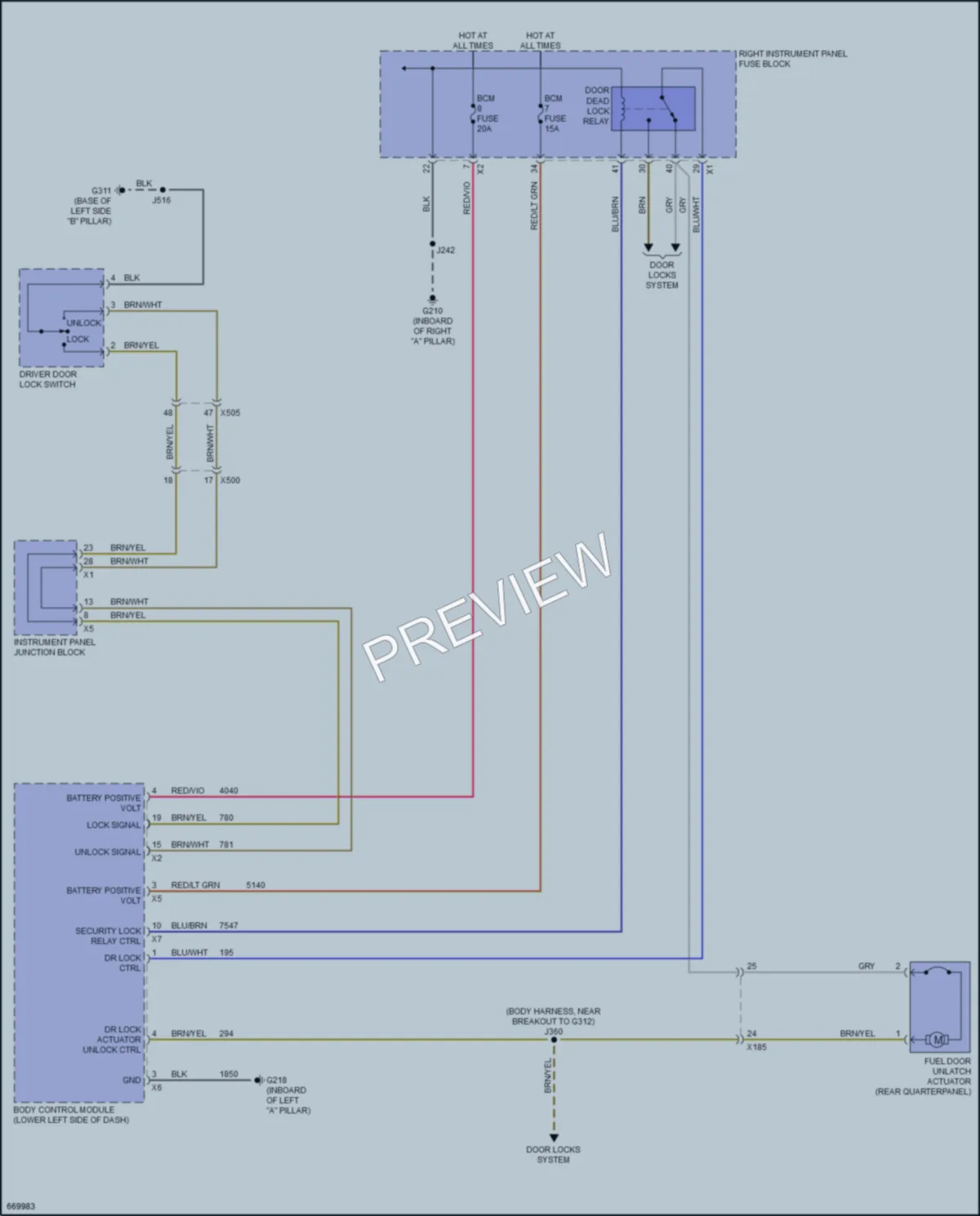 2019 Cadillac EscaladeESV Trunk Tailgate Fuel Door wiring diagram preview