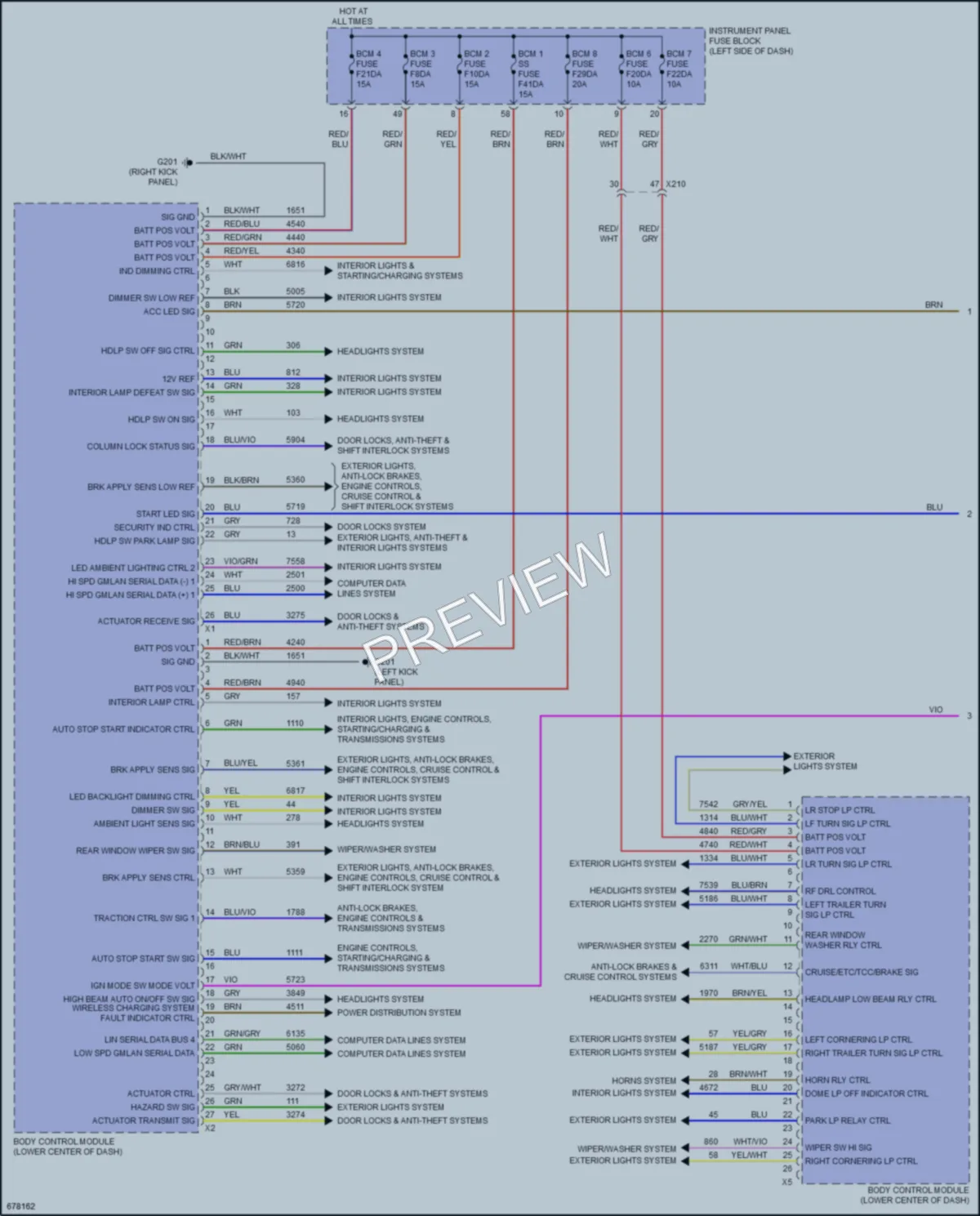 2019 Cadillac XT4 Body Control Modules wiring diagram preview