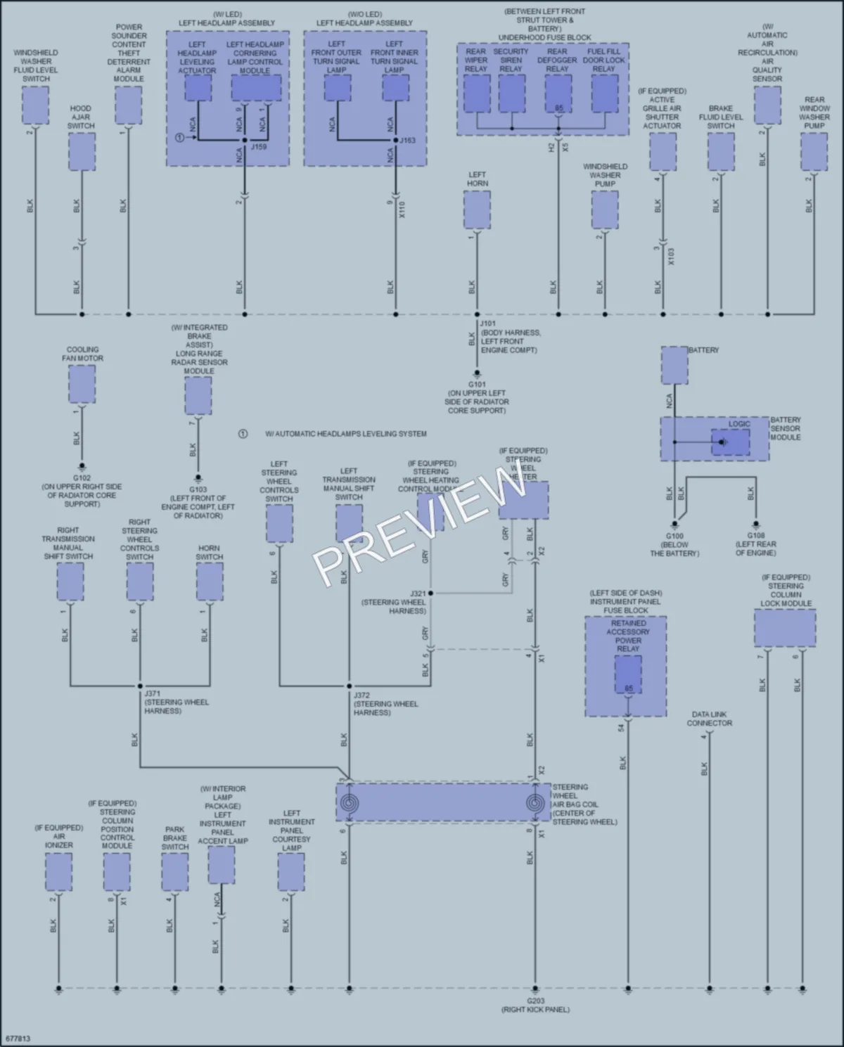 2019 Cadillac XT4 Ground Distribution wiring diagram preview