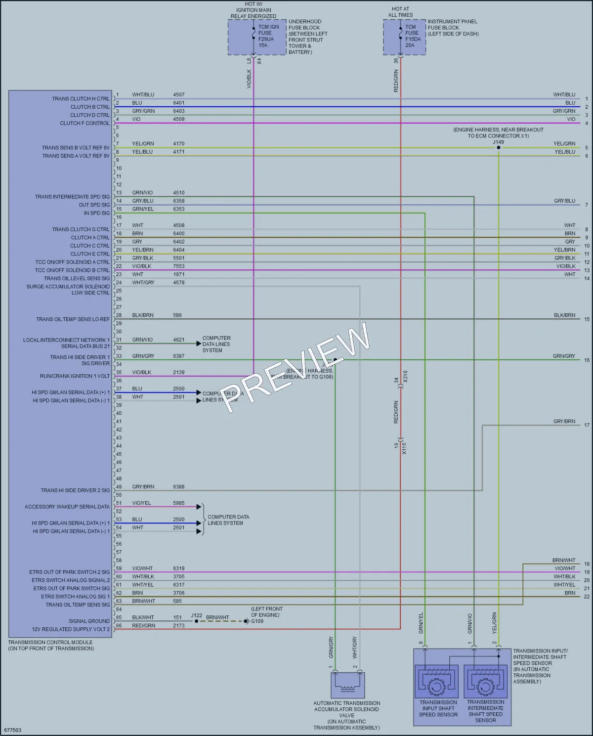 2019 Cadillac XT4 Transmission wiring diagram preview