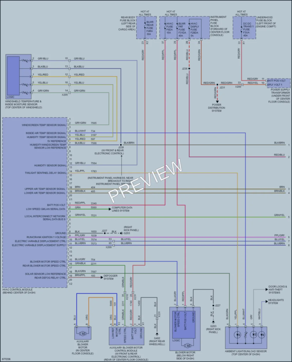 2019 Cadillac XT5 Air Conditioning wiring diagram preview