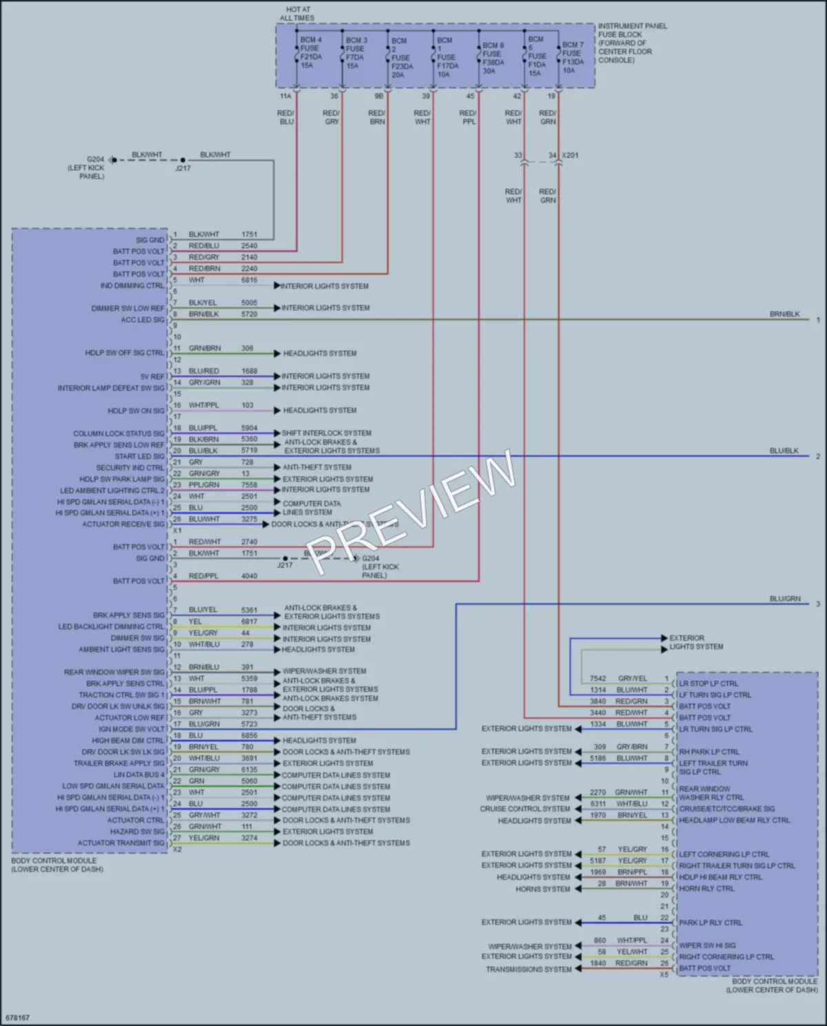 2019 Cadillac XT5 Body Control Modules wiring diagram preview