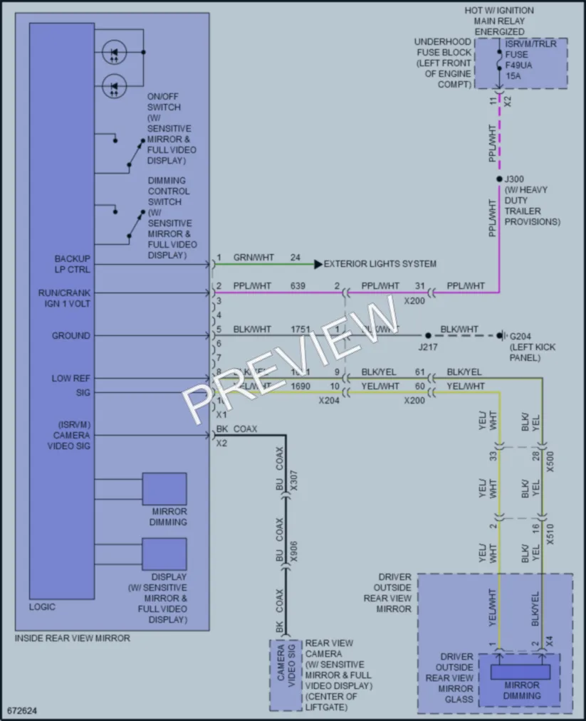 2019 Cadillac XT5 Power Mirrors wiring diagram preview