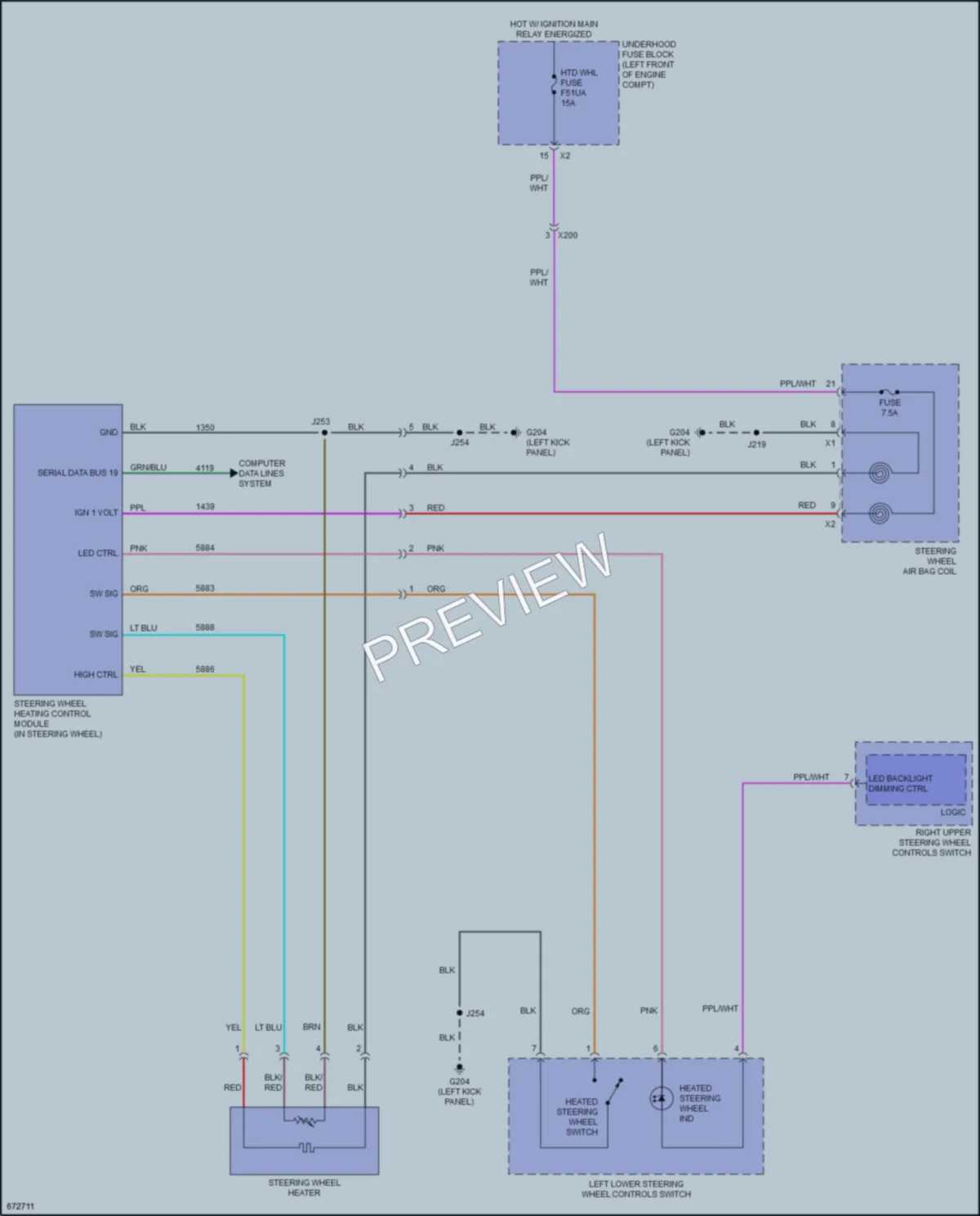 2019 Cadillac XT5 Power Seats wiring diagram preview