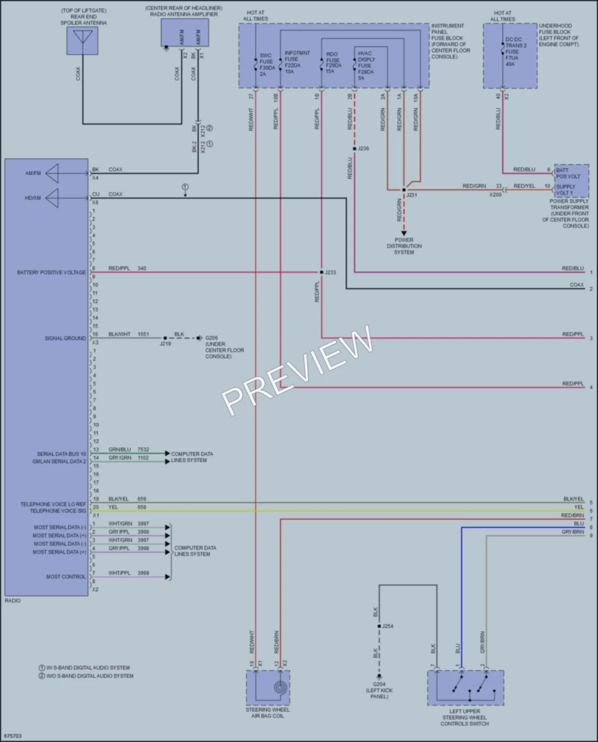 2019 Cadillac XT5 Radio wiring diagram preview