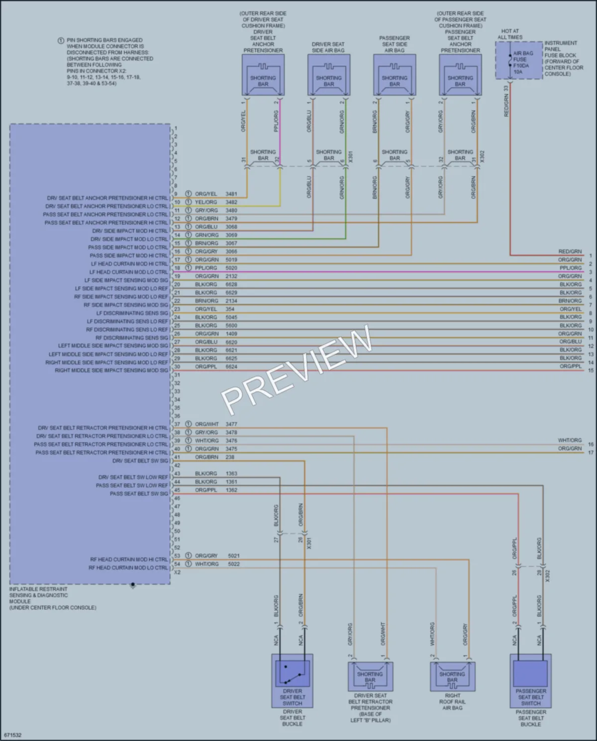 2019 Cadillac XT5 Supplemental Restraints wiring diagram preview