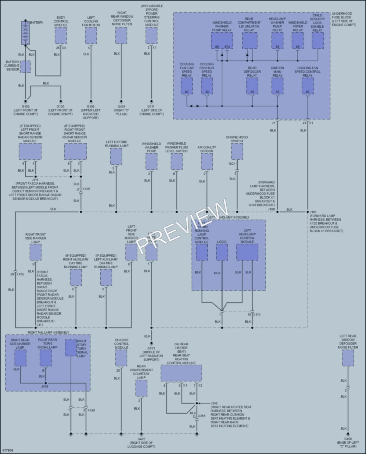 2019 Cadillac XTS Ground Distribution wiring diagram preview