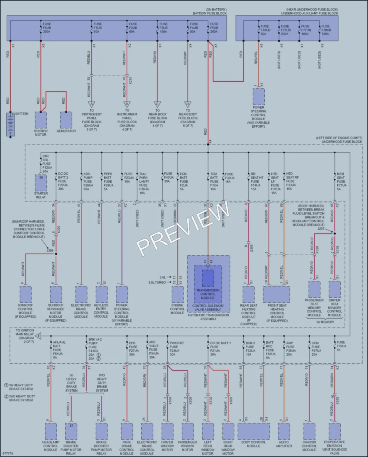 2019 Cadillac XTS Power Distribution wiring diagram preview