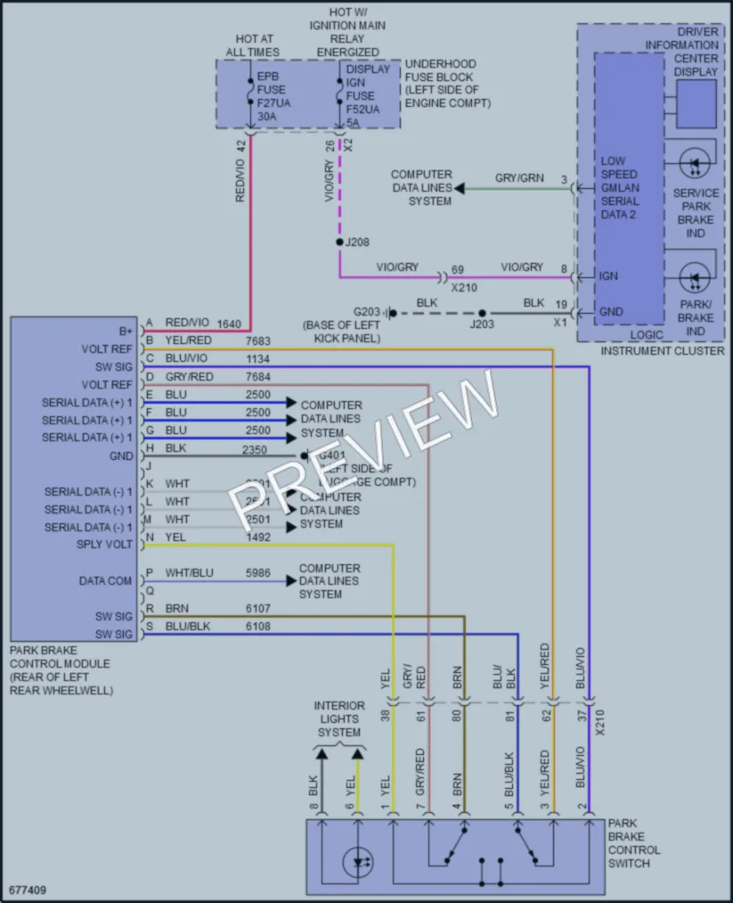 2019 Cadillac XTS Shift Interlock wiring diagram preview