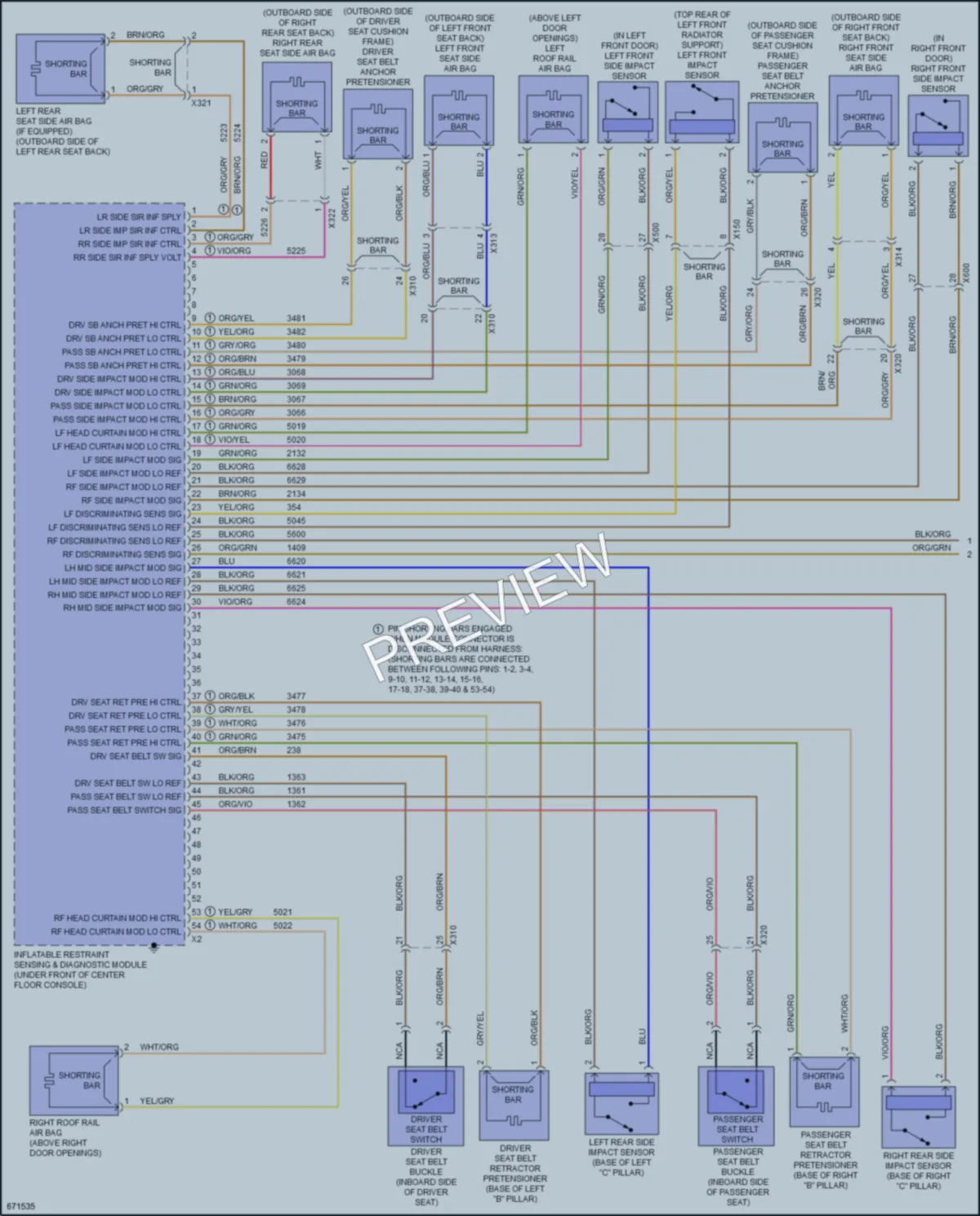 2019 Cadillac XTS Supplemental Restraints wiring diagram preview