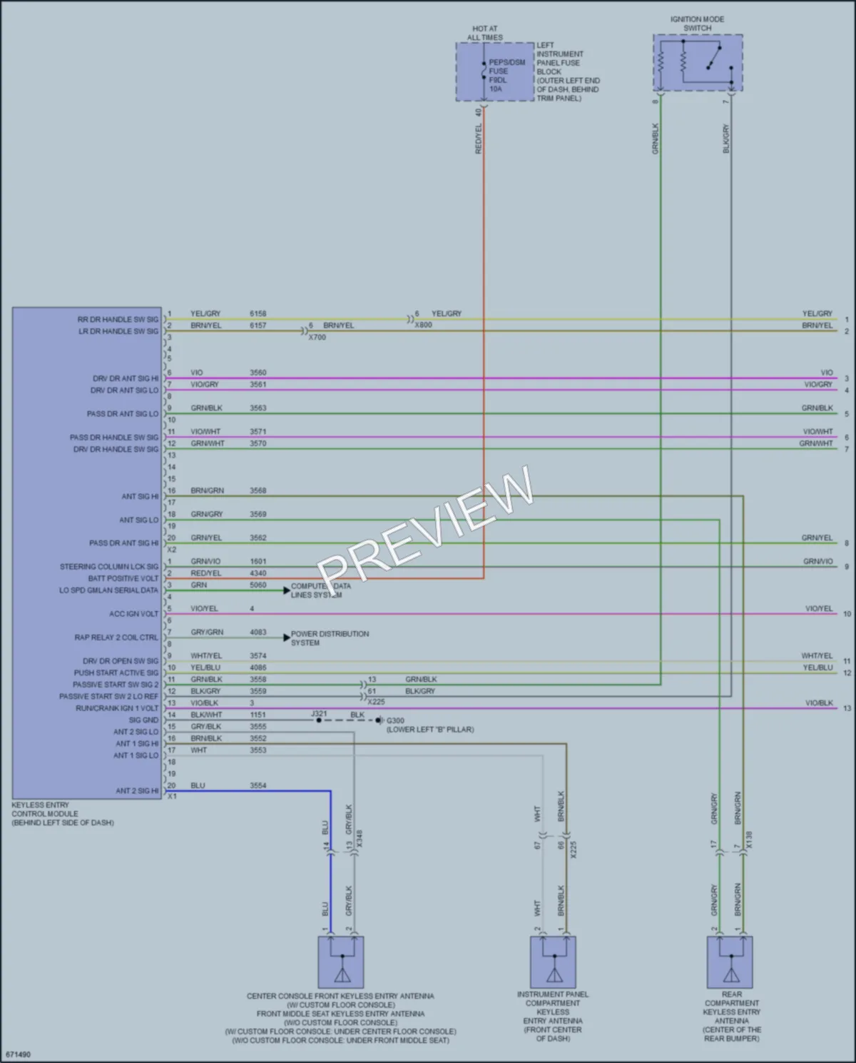 2019 Chevrolet 1500Silverado Anti Theft wiring diagram preview