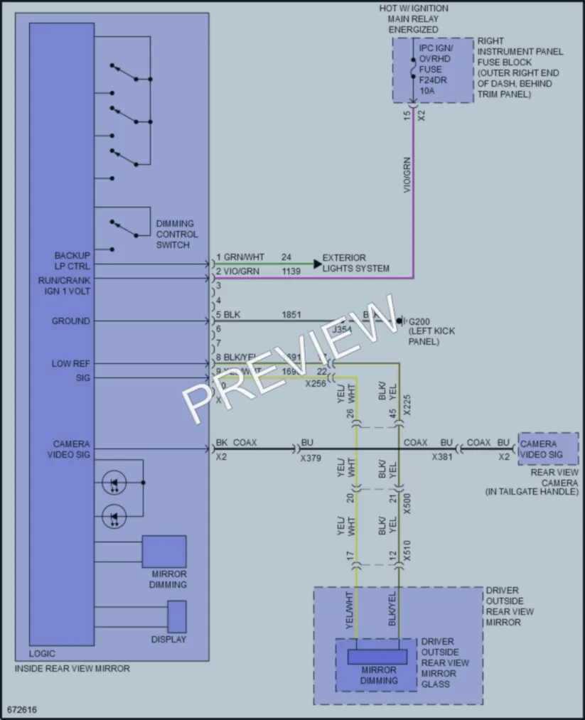 2019 Chevrolet 1500Silverado Power Mirrors wiring diagram preview