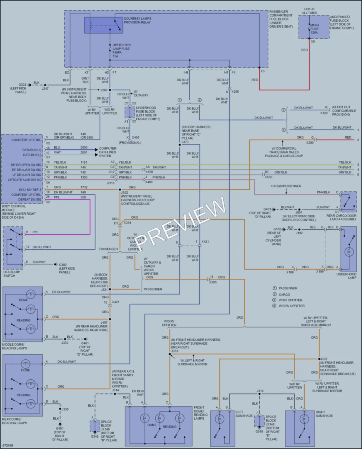 2019 Chevrolet 2500Express Interior Lights wiring diagram preview