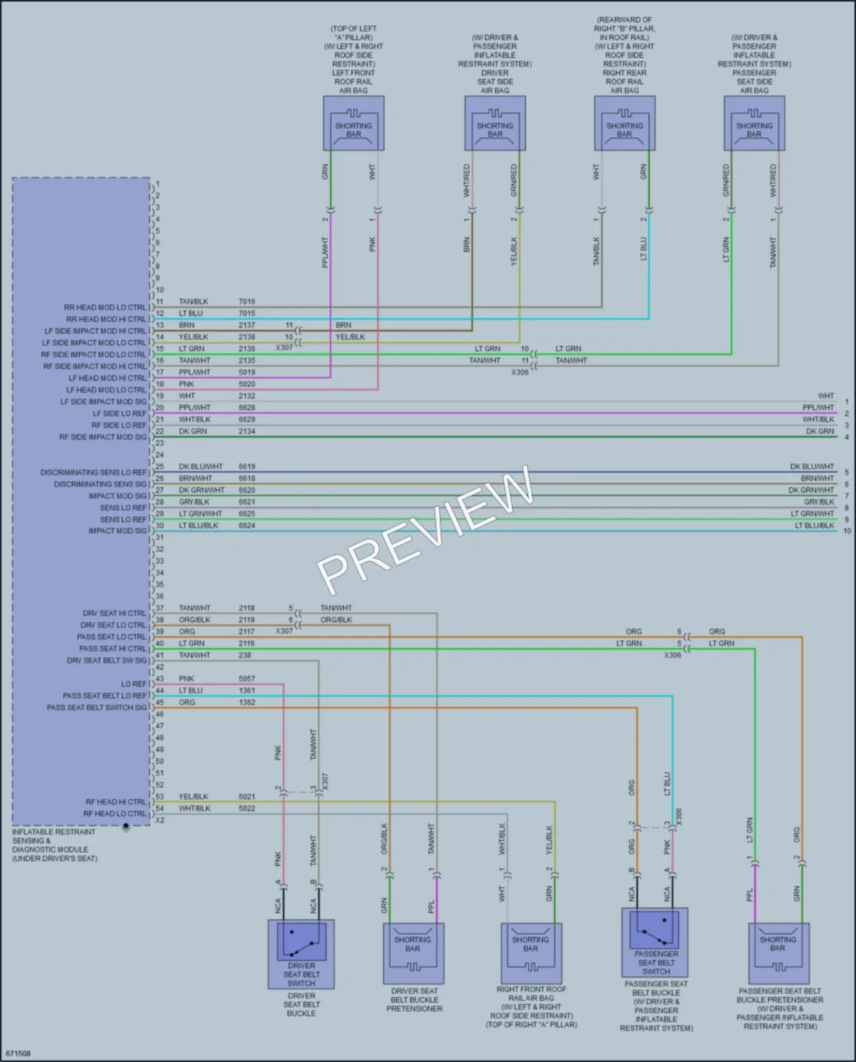 2019 Chevrolet 2500Express Supplemental Restraints wiring diagram preview