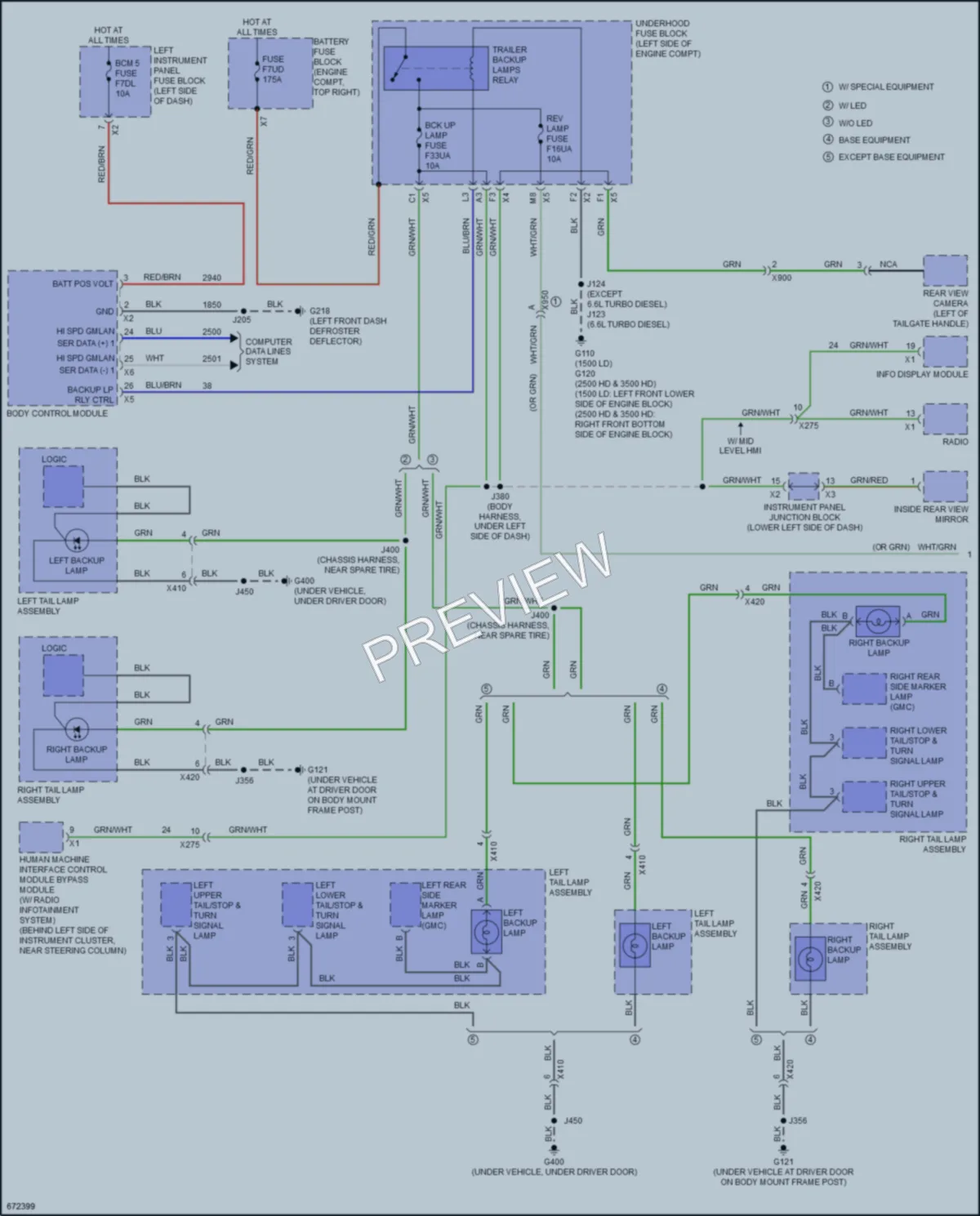 2019 Chevrolet 2500HDSilverado Exterior Lights wiring diagram preview