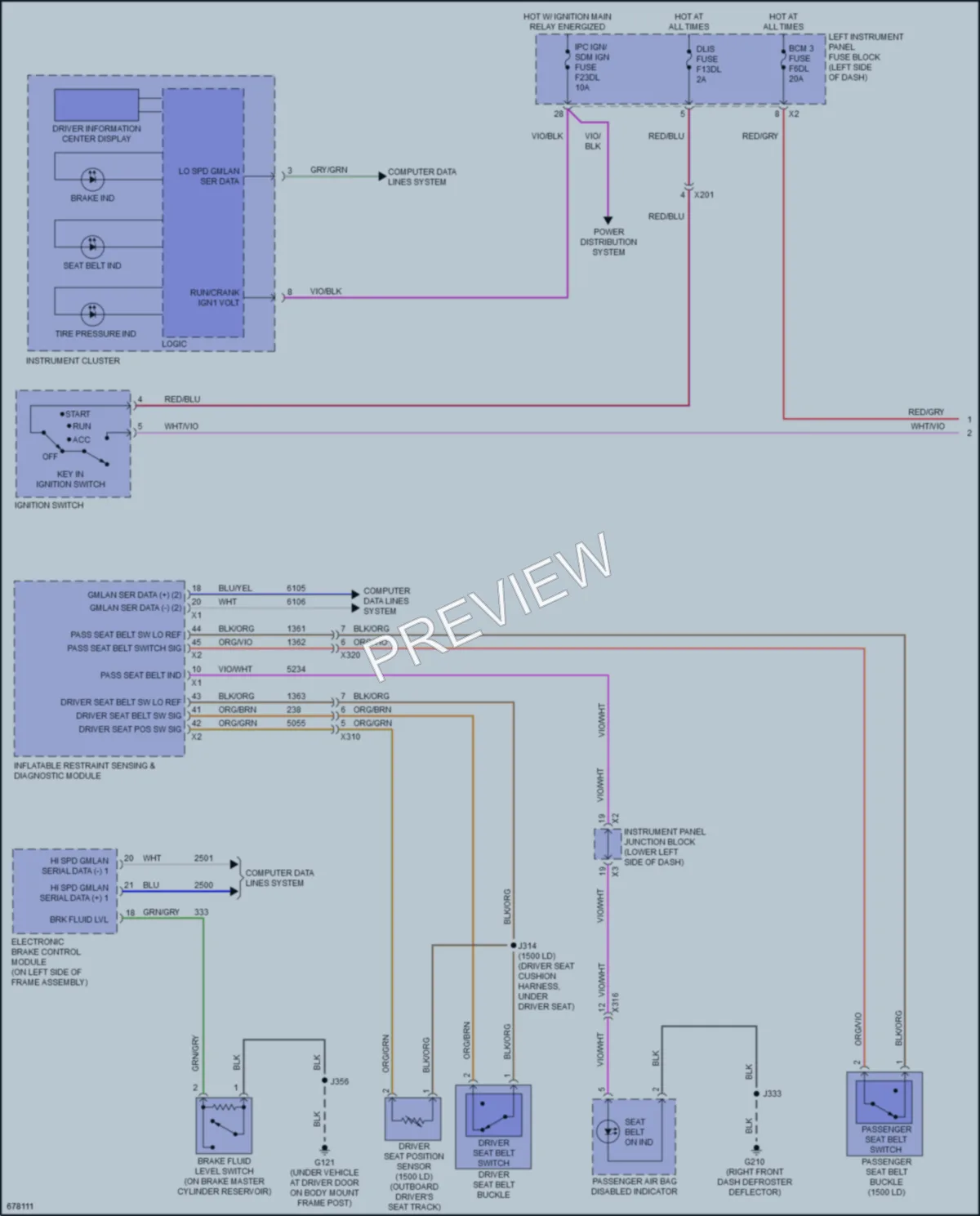 2019 Chevrolet 3500HDSilverado Warning Systems wiring diagram preview