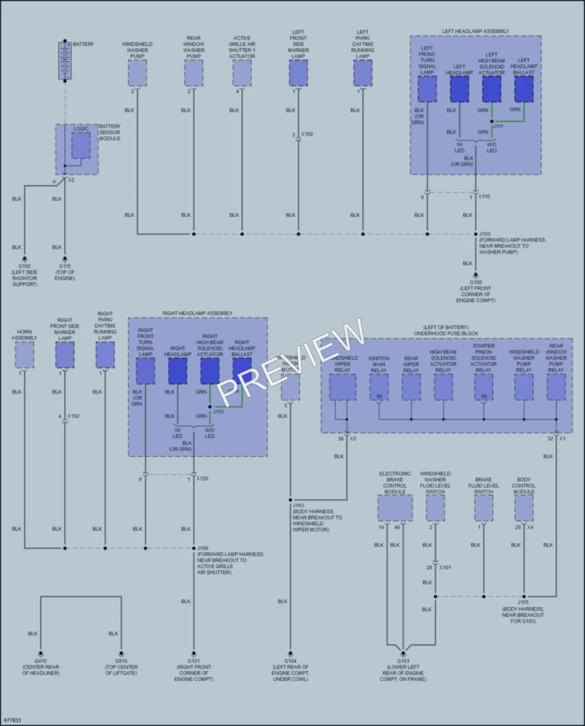 2019 Chevrolet Blazer Ground Distribution wiring diagram preview