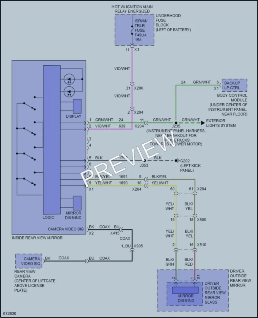 2019 Chevrolet Blazer Power Mirrors wiring diagram preview