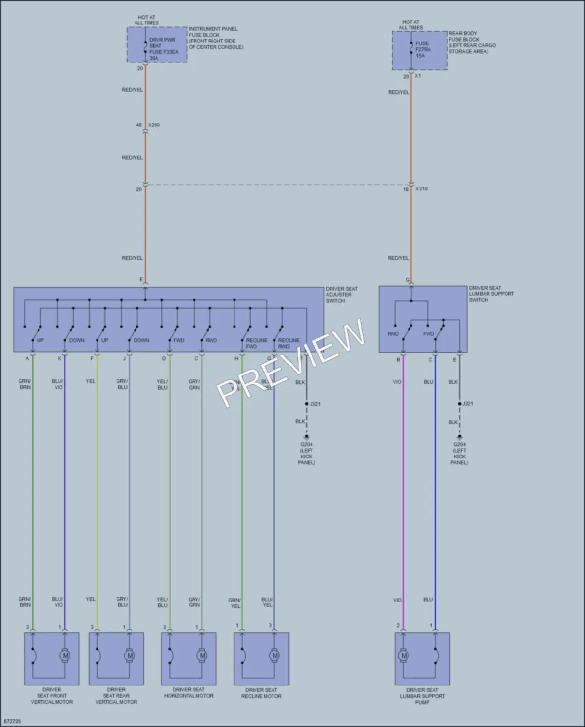 2019 Chevrolet Blazer Power Seats wiring diagram preview