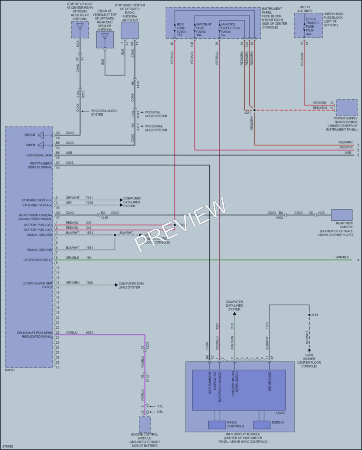 2019 Chevrolet Blazer Radio wiring diagram preview