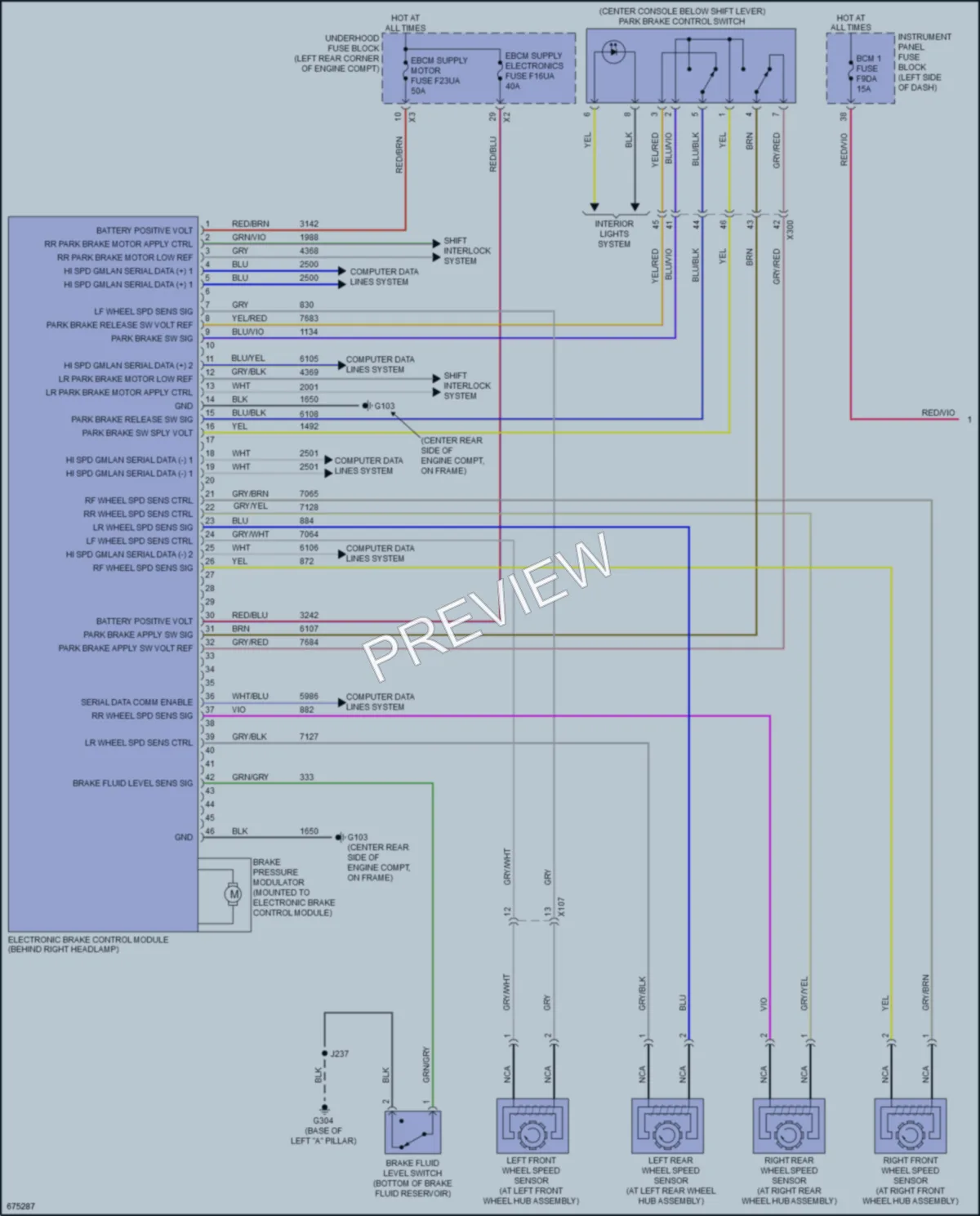 2019 Chevrolet BoltEV Anti Lock Brakes wiring diagram preview
