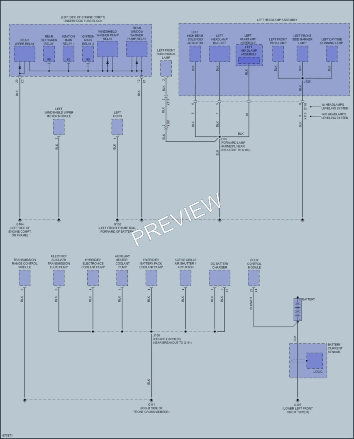 2019 Chevrolet BoltEV Ground Distribution wiring diagram preview