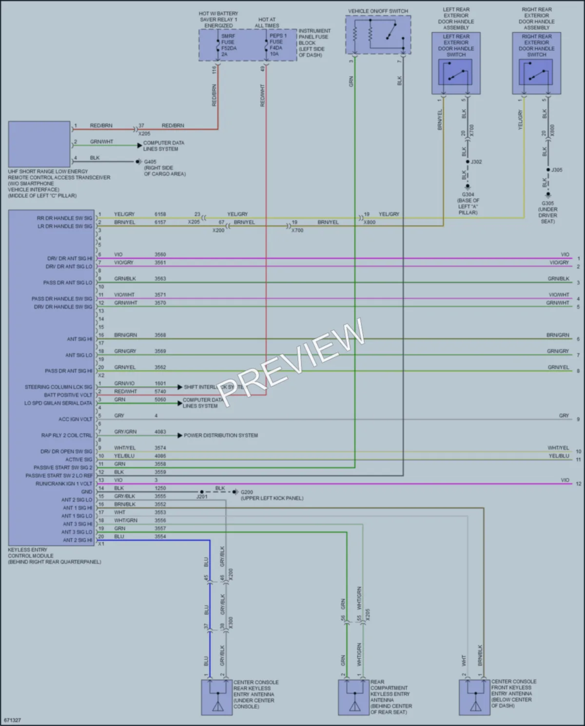 2019 Chevrolet BoltEV Power Door Locks wiring diagram preview