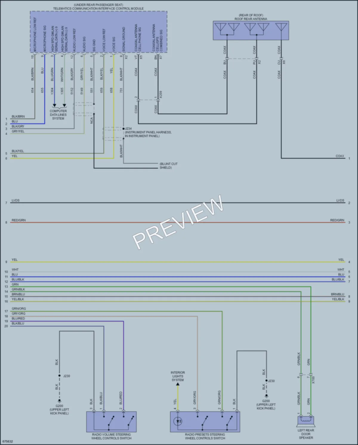 2019 Chevrolet BoltEV Radio wiring diagram preview