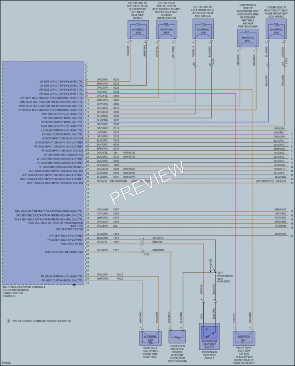 2019 Chevrolet BoltEV Supplemental Restraints wiring diagram preview