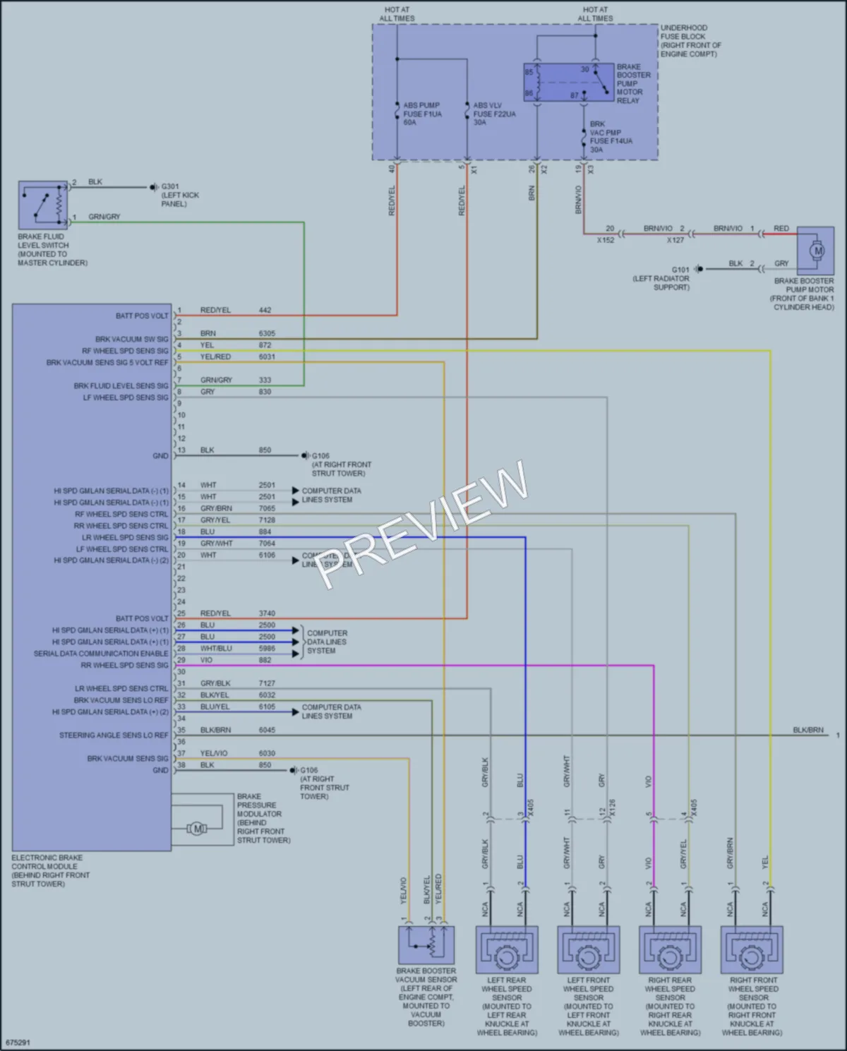 2019 Chevrolet Camaro Anti Lock Brakes wiring diagram preview