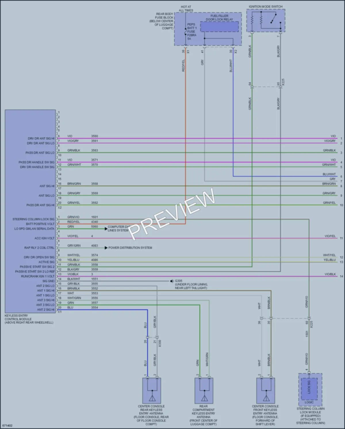 2019 Chevrolet Camaro Anti Theft wiring diagram preview