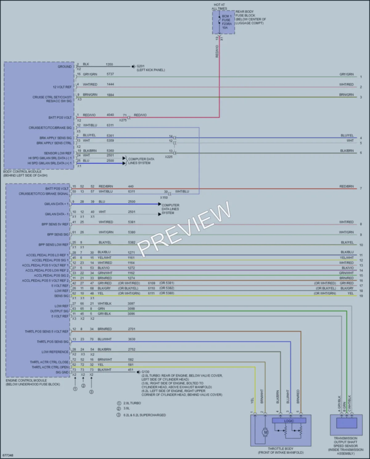 2019 Chevrolet Camaro Cruise Control wiring diagram preview