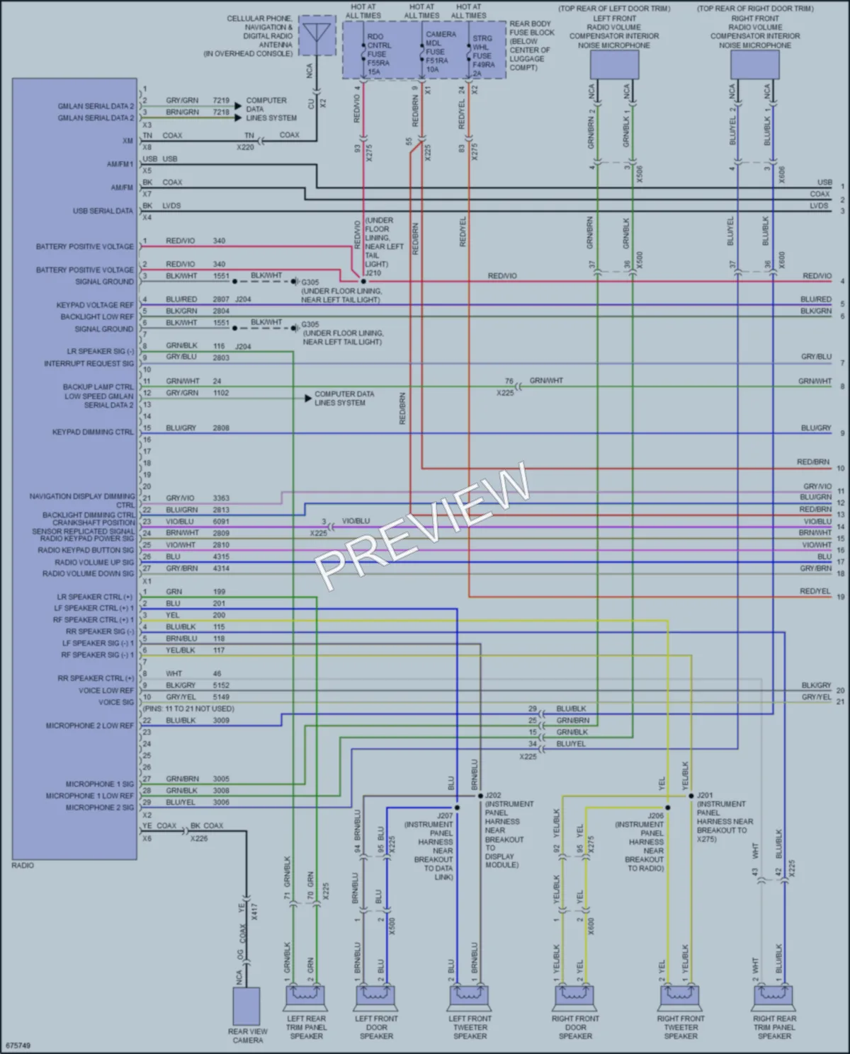 2019 Chevrolet Camaro Radio wiring diagram preview