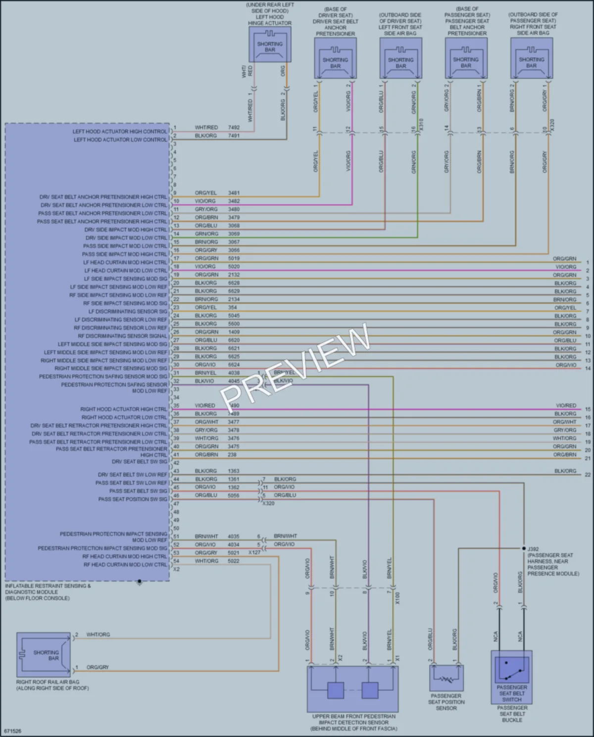 2019 Chevrolet Camaro Supplemental Restraints wiring diagram preview
