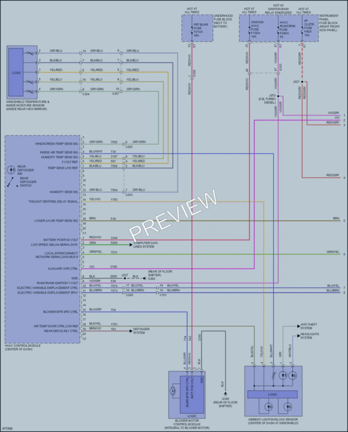 2019 Chevrolet Colorado Air Conditioning wiring diagram preview