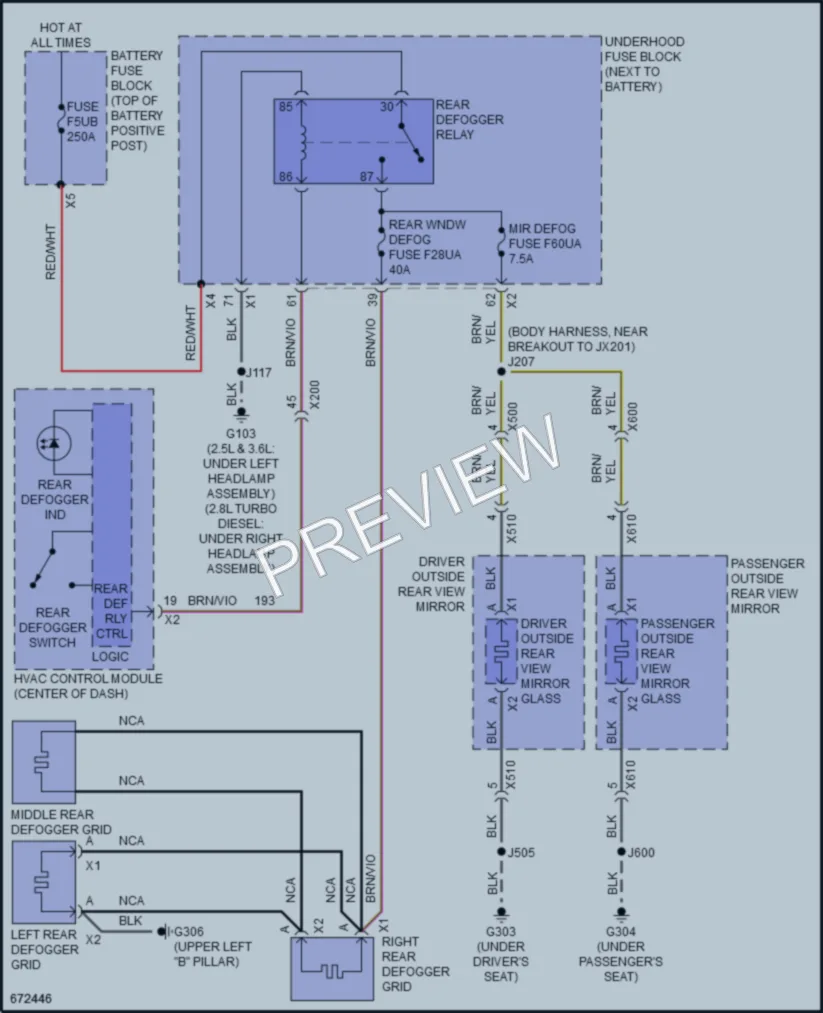 2019 Chevrolet Colorado Defoggers wiring diagram preview